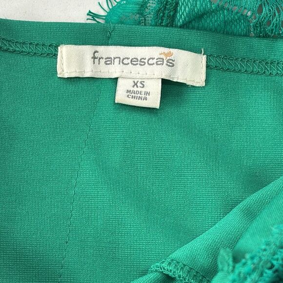 Francescas | Women’s Green A-line Cocktail Lace Tank Dress - Picture 8 of 10